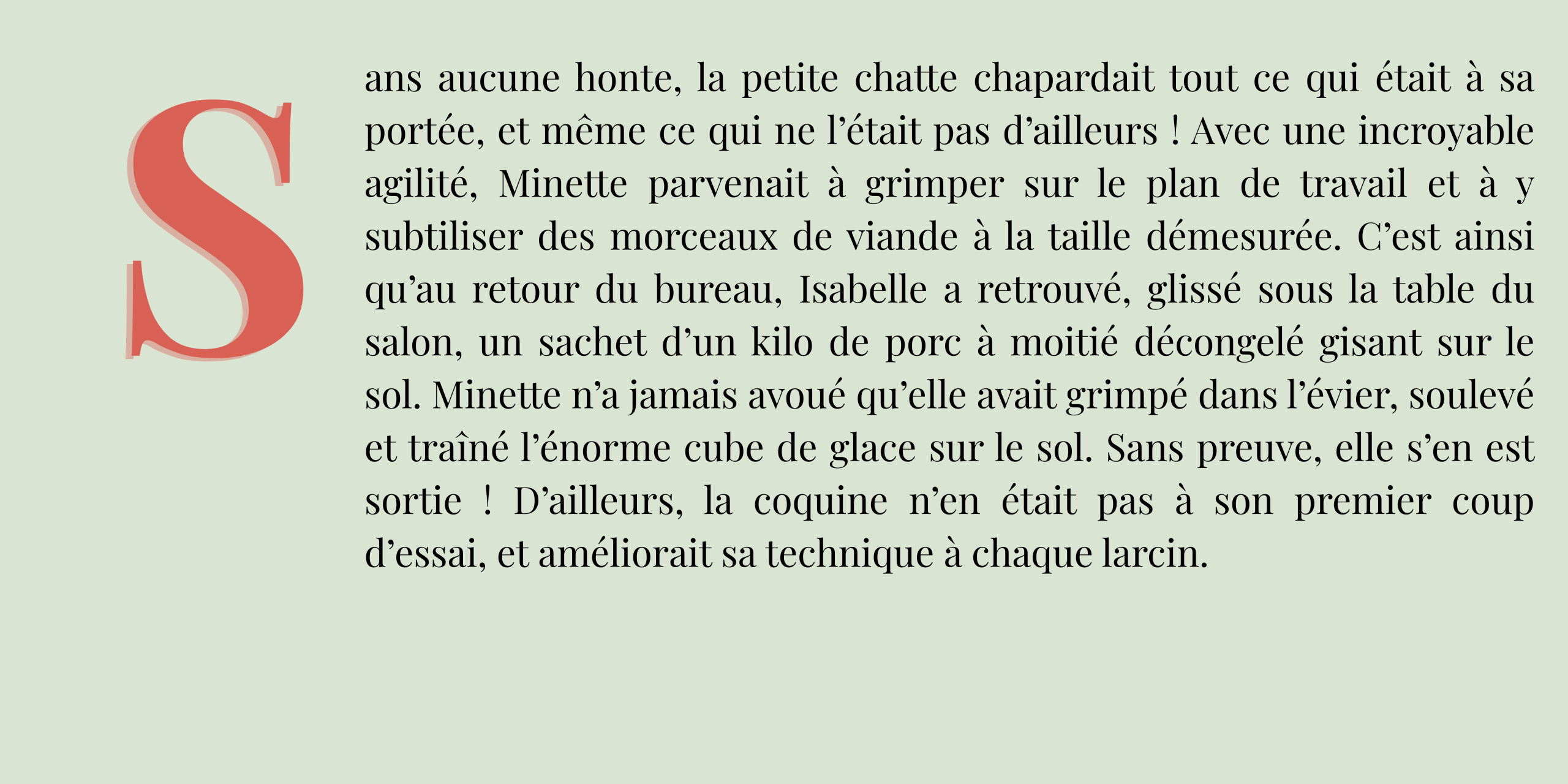 Les animaux sont très importants pour une biographe familiale : ils font partie du foyer !